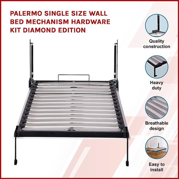 Dural Single Size Wall Bed Mechanism Hardware Kit Diamond Edition