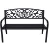 Wallaroo Steel Outdoor Garden Bench – Floral