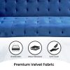 Pinole Ava Tufted Velvet Sofa Bed by Sarantino – Blue