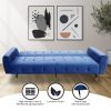 Pinole Ava Tufted Velvet Sofa Bed by Sarantino – Blue