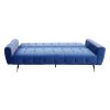 Pinole Ava Tufted Velvet Sofa Bed by Sarantino – Blue