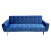 Pinole Ava Tufted Velvet Sofa Bed by Sarantino – Blue