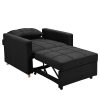 Suri 3-in-1 Convertible Lounge Chair Bed by Sarantino – Black