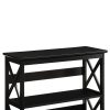 Sarantino Lucas 3-Tier Bookshelf Display Rack – Black