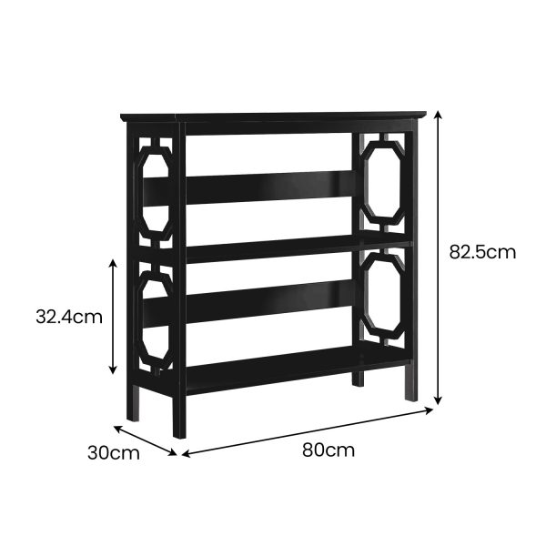 Sarantino Laurel 3-Tier Bookshelf Display Rack