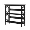 Sarantino Laurel 3-Tier Bookshelf Display Rack- Black