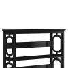 Sarantino Laurel 3-Tier Bookshelf Display Rack- Black