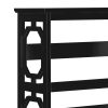 Sarantino Laurel 3-Tier Bookshelf Display Rack- Black