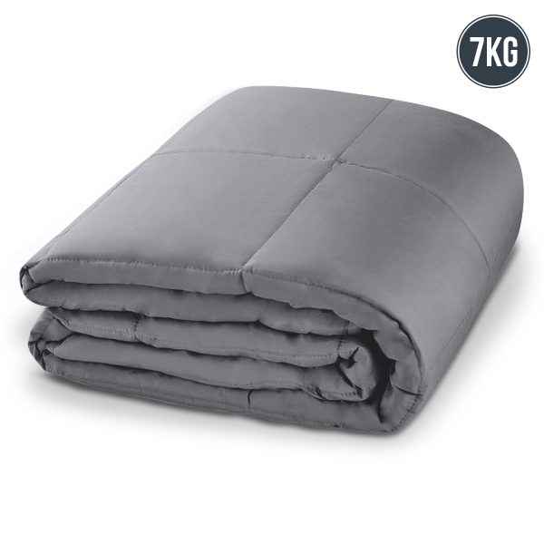 Laura Hill Weighted Blanket Heavy Kids Quilt Doona 7Kg – Grey
