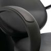 Salon Shampoo Chair with Washbasin Faux Leather – Black, Without Footrest