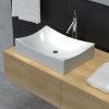 Bathroom Ceramic Porcelain Sink Art Basin – White