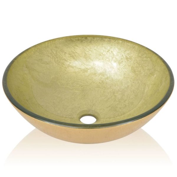 Basin Tempered Glass 42 cm – Gold