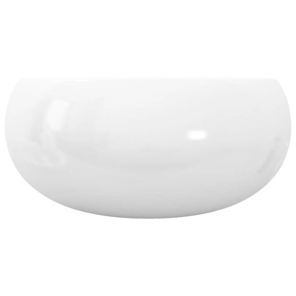 Basin Round Ceramic 40×15 cm – White