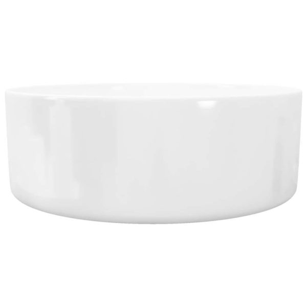 Basin Round Ceramic 40×15 cm – White