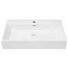 Basin with Faucet Hole Ceramic White – 76×42.5×14.5 cm