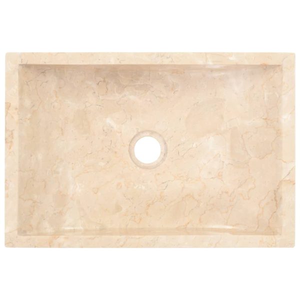 Sink 45x30x12 cm Marble – Cream