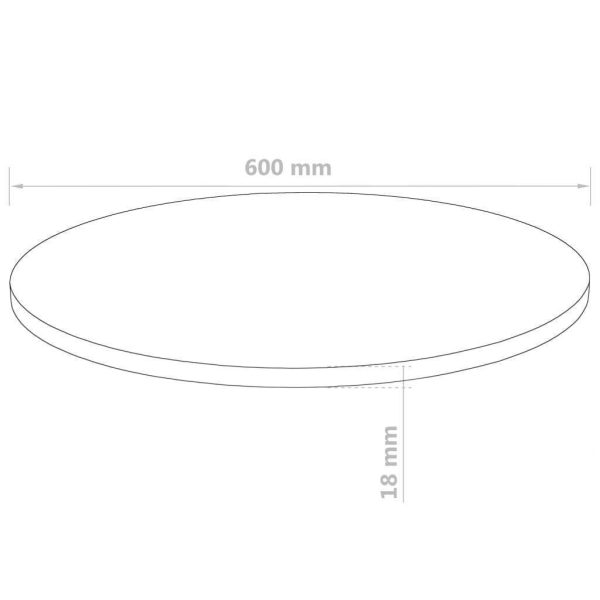 Table Top Round MDF – 600×18 mm