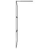 Walk-in Shower Wall with Clear ESG Glass Black – 80×195 cm