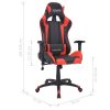 Reclining Office Racing Chair Artificial Leather – Red