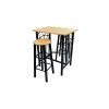 Breakfast/Dinner Table Dining Set MDF with – Black and Tan