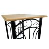 Breakfast/Dinner Table Dining Set MDF with – Black and Tan