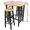 Breakfast/Dinner Table Dining Set MDF with – Black and Tan