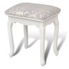 Dressing Stool Fabric – White