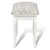 Dressing Stool Fabric – White