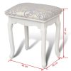 Dressing Stool Fabric – White