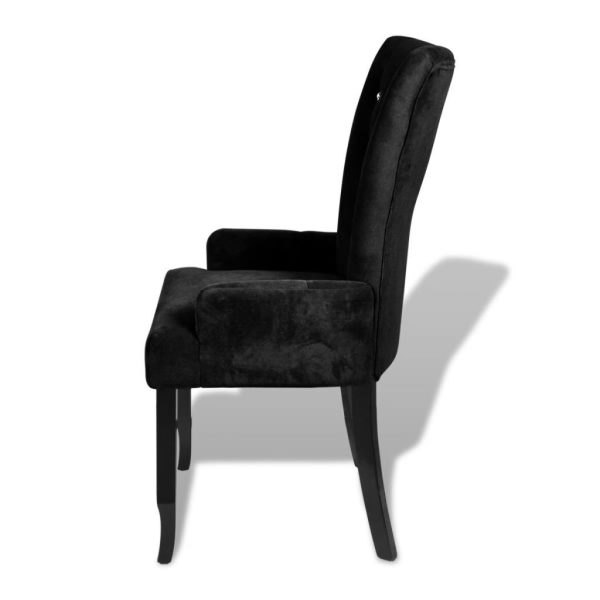 Armchair Velvet – Black, 1
