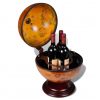 Tabletop Globe Bar Wine Stand Eucalyptus Wood – Brown