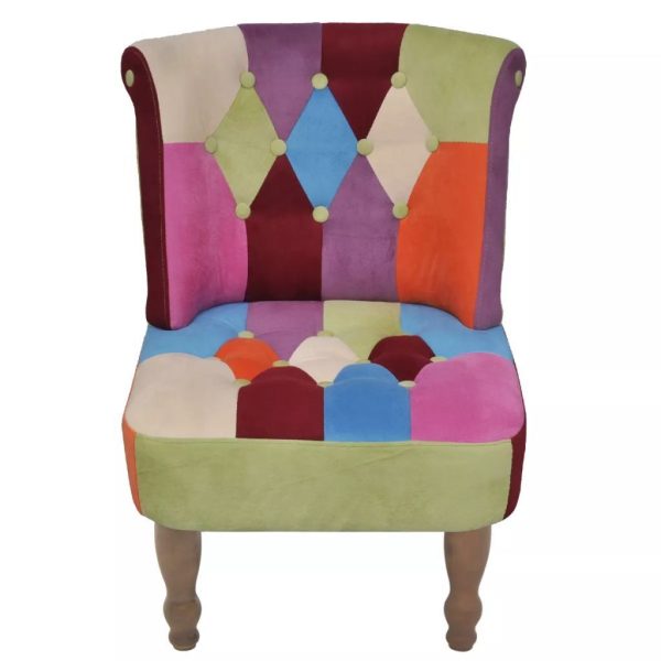 French Chair with Patchwork Design Fabric – 1