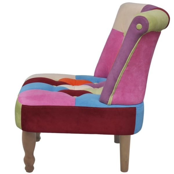 French Chair with Patchwork Design Fabric – 2