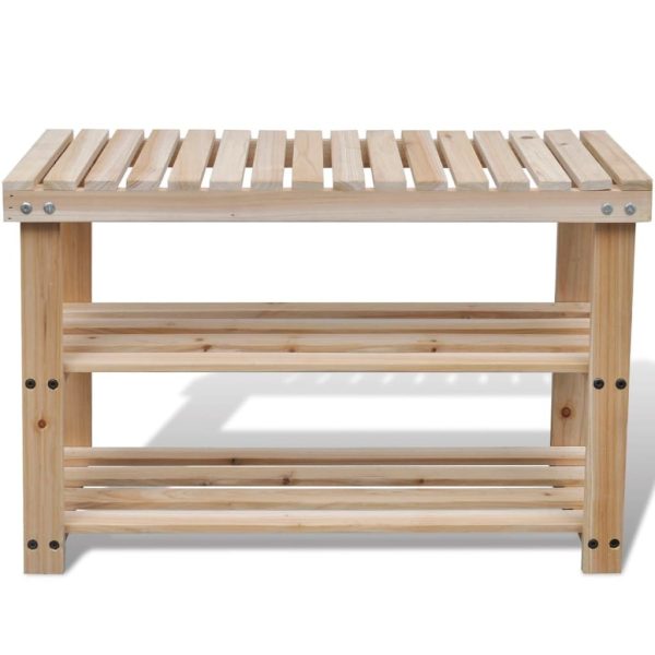 2-in-1 Wooden Shoe Rack With Bench Top Durable – 1