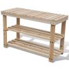 2-in-1 Wooden Shoe Rack With Bench Top Durable – 1