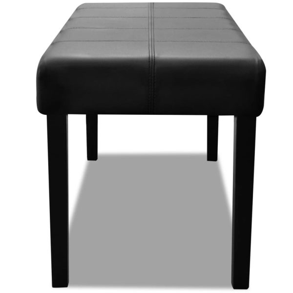 High Quality Artificial Leather Bench – Black