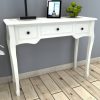 Dressing Console Table with Three Drawers – White