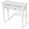 Dressing Console Table with Two Drawers – White