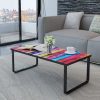 Coffee Table with Glass Top Rectangular – Rainbow