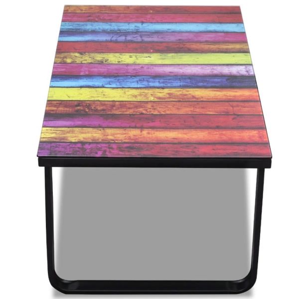 Coffee Table with Glass Top Rectangular – Rainbow