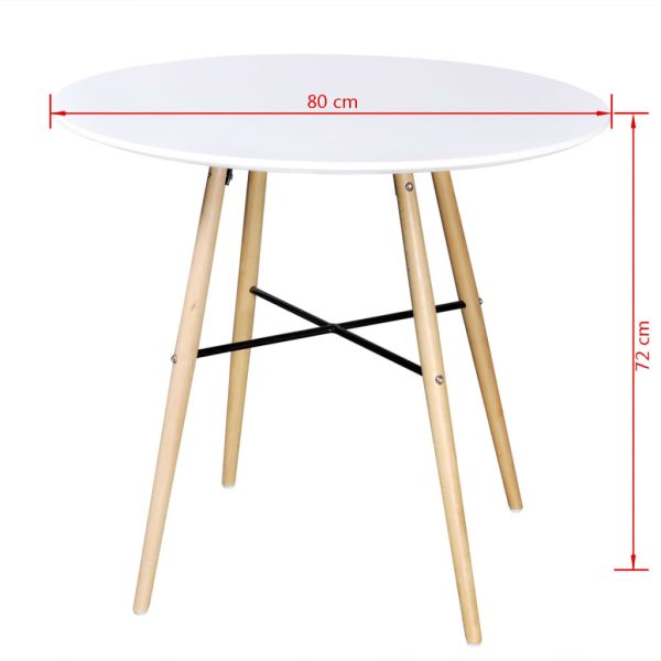 Dining Table MDF Round – White