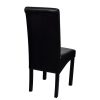 Dining Chairs Faux Leather – Black, 2