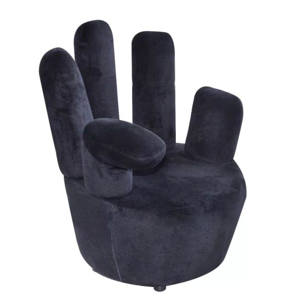 Chair Hand-shaped Velvet – Black