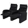 Hauppauge Recliner 2-seat Artificial Leather – Black