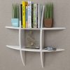 White MDF Floating Wall Display Shelf Book/DVD Storage – White, 1