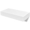 White MDF Floating Wall Display Shelf Drawer Book/DVD Storage – 48 cm, 1