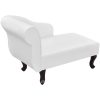 Chaise Longue Faux Leather – White