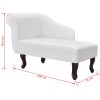 Chaise Longue Faux Leather – White