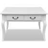 Coffee Table with 4 Drawers – White