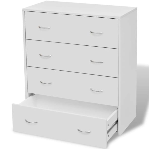 Sideboard with 4 Drawers 60×30.5×71 cm – White